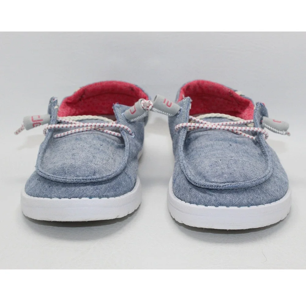 Hey Dude Wendy Chambray Braid Indigo Blue Slip On Shoes US 5 EU 36 121415704
